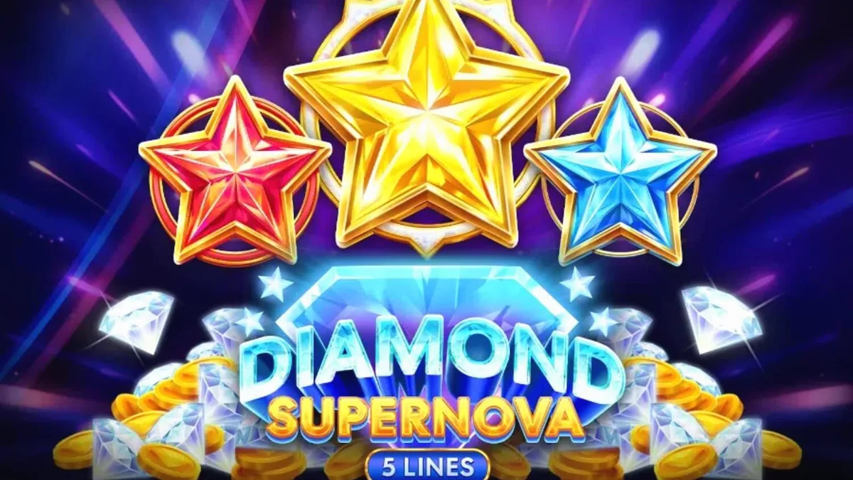 Tampilan visual slot Diamond Supernova dengan tema kosmik